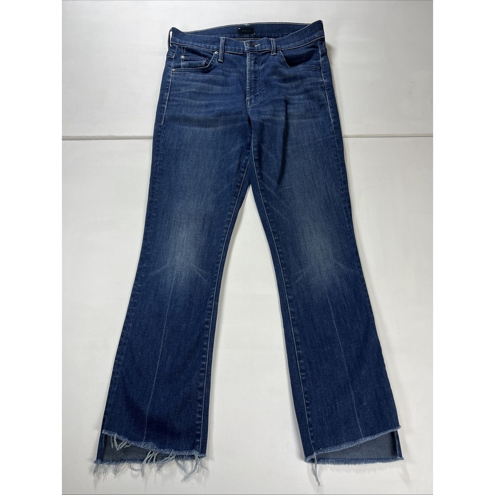 Mother Jeans Bootcut Insider Crop Step Fray Jeans Good For You Blue Women's 28